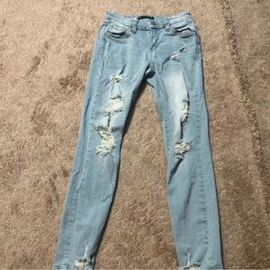 Hot kiss mid rise skinny ankle jeans
